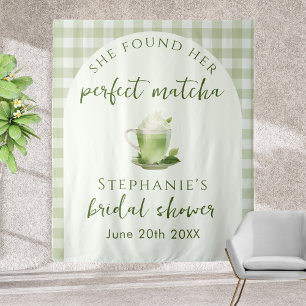Salbeigrünes Perfect Matcha Brautparty Hintergrund Wandteppich