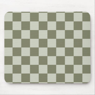 Salbeigrünes Schachbrettmuster Mousepad