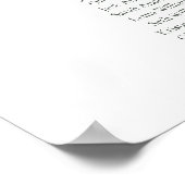 Salbeigrünes Script 19 Tische Sitzplan Poster (Ecke)