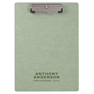 Salbeigrünes Stofftextur Klemmbrett