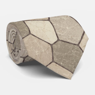 Salbeigrünes und beiges Marmorstein-Mosaik Krawatte