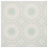 Salbeigrünes und Pfirsich Mandala-Muster Stoff (Muster)
