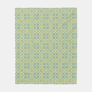 Salbeigrünes und Türkis Geometrisches Fliesenmuste Fleecedecke