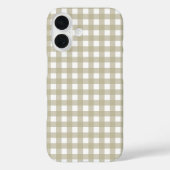 Salbeigrünes und weißes Gingham-Karomuster Case-Mate iPhone Hülle (Rückseite)