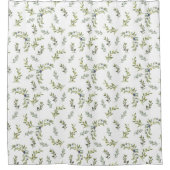 Salbeigrünes Wasserfarben-Chic-Oliv-Muster Duschvorhang (Vorderseite)