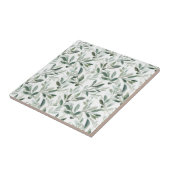 Salbeigrünes Wasserfarben-Olivenmuster Fliese (Seite)