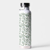 Salbeigrünes Wasserfarben-Rustikal-Oliven-Muster Trinkflasche (Rechts)