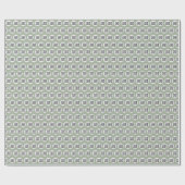 Salbeigrünes wiederholendes Geschäft-Logo Geschenkpapier (Flach)