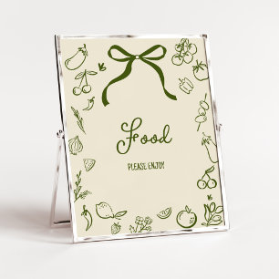 Salbeilokal Erzeugtes Babyshower-Essensschild Poster