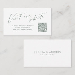 Salbeiskript minimalistischer QR-Code-Website-Einl Platzkarte