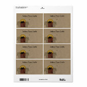 Salbox Moon Rustic Shipping Label (Vorne)