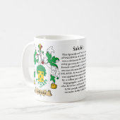 Salcido, der Ursprung, die Bedeutung und das Kaffeetasse (Vorderseite Links)