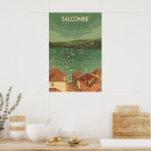 Salcombe Devon Reiseplakat Poster (Küche)