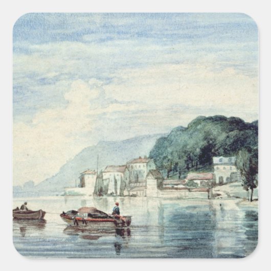 Salcombe, Devonshire Quadratischer Aufkleber (Vorderseite)