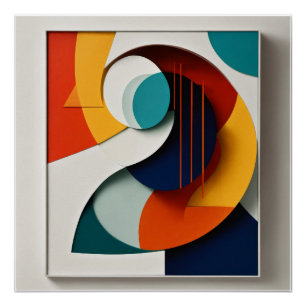 Saldo in Form A Minimalistisch Abstrakt Poster