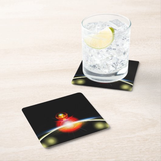 Saldo Rechteckiger Pappuntersetzer (Vor Ort)