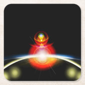 Saldo Rechteckiger Pappuntersetzer (Vorderseite)