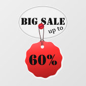 Sale Discount Fensteraufkleber (Blatt)
