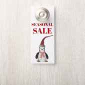 Sale Hanger Sign - Saisonaler Verkauf Pinguin Türanhänger (Auf Knauf)