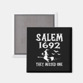 Salem 1692 fehlte ein Halloween-Design Magnet (Vorderseite/Rückseite)