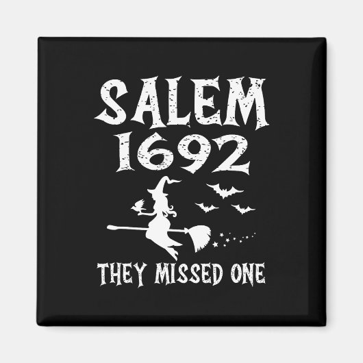 Salem 1692 fehlte ein Halloween-Design Magnet (Vorne)