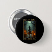 Salem 1692 fehlte eine Halloween-Hexe Button (Vorne & Hinten)