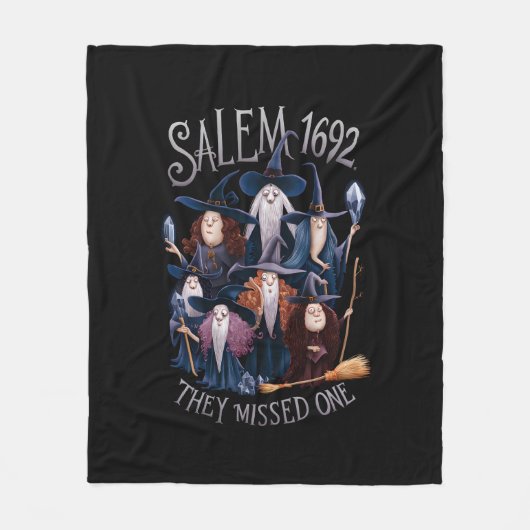 Salem 1692 fehlte eine Halloween-Hexe Fleecedecke (Vorderseite)