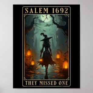 Salem 1692 fehlte eine Halloween-Hexe Poster