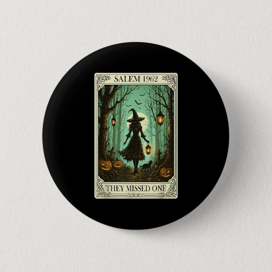 Salem 1692 Halloween sie vermissten ein Tarot C Button (Vorderseite)