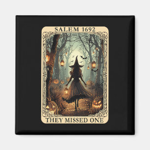 Salem 1692 Halloween sie vermissten ein Tarot C Magnet