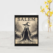 Salem 1692 Hexe sie vermissten ein Mädchen Hallowe Karte (Gelbe Blume)