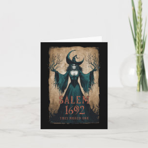 Salem 1692 Sie verpassten ein Halloween-Feministis Karte