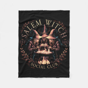 Salem 1692 Social Club Halloween Witchy Wome Fleecedecke