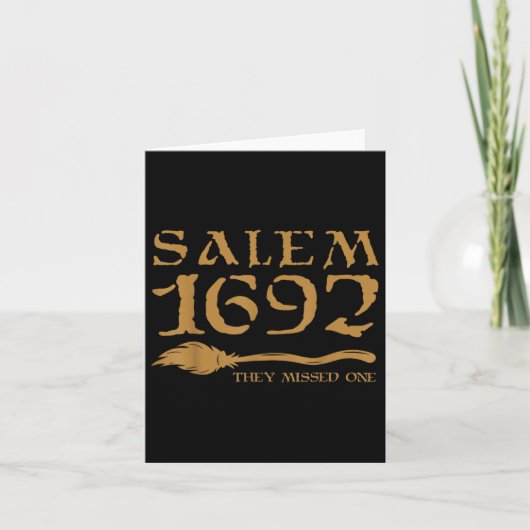 Salem 1692 vermissten sie eine Hexe Halloween 3 Karte (Vorderseite)