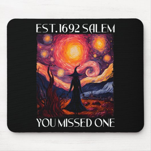 Salem 1692 vermissten sie eine Hexe Halloween Van Mousepad (Vorne)