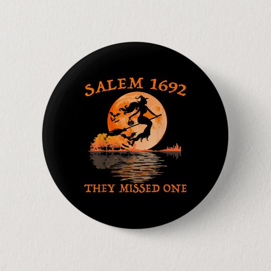 Salem 1692 verpasste eine Hexenmeistersaal Button (Vorderseite)