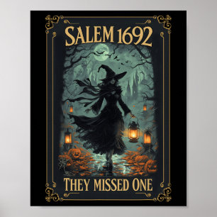 Salem 1692 verpassten sie ein Halloween Hexenspiel Poster