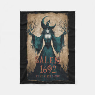 Salem 1692 verpassten sie einen Halloween-Feminist Fleecedecke
