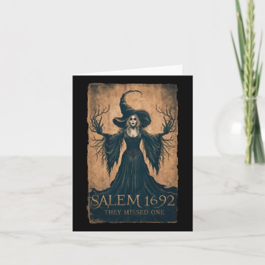 Salem 1692 verpassten sie einen Halloween-Feminist Karte (Vorderseite)