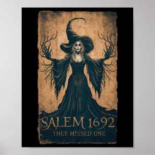 Salem 1692 verpassten sie einen Halloween-Feminist Poster