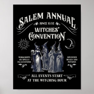 Salem alljährlich seit 1692 Hexenkonvention Hexe H Poster