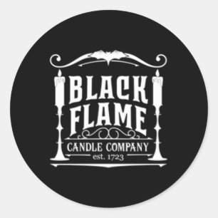 Salem Black Flame Candle Company Est 1723 Hallowee Runder Aufkleber