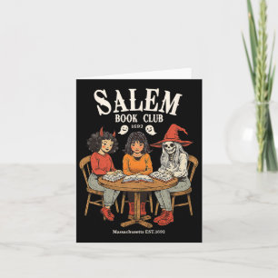 Salem Book Club Retro Halloween Bookween Karte