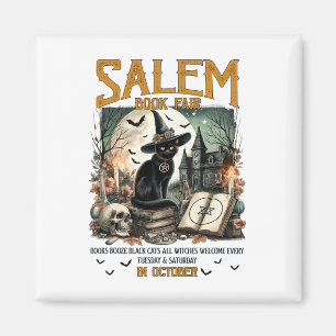 Salem Book Fair Funny Bookween Spooky Rea Magnet