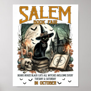 Salem Book Fair Funny Bookween Spooky Rea Poster