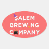 Salem Brewing Company White Ovaler Aufkleber (Vorderseite)