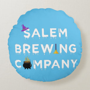 Salem Brewing Company White Rundes Kissen