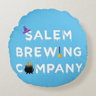 Salem Brewing Company White Rundes Kissen