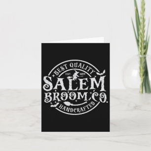 Salem Broom Company Est 1692 Halloween Fun Witch Karte