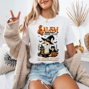 SALEM Buchclub Gruseliger Bücherwurm Tiere Hallowe T-Shirt